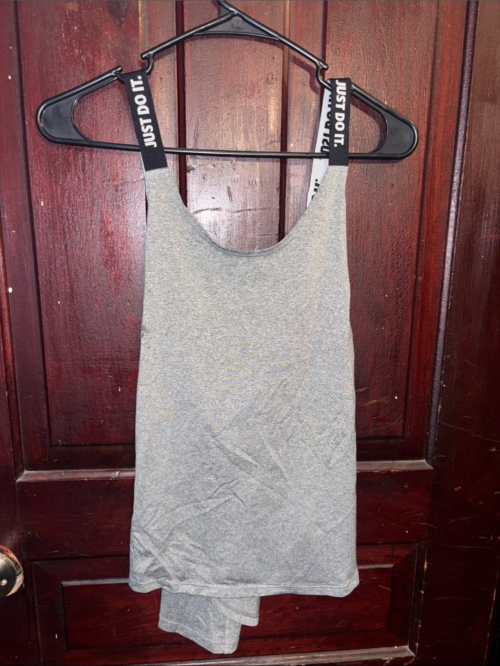 Nike Gray Scoop Neck Tank with 'Just Do It.' Strap